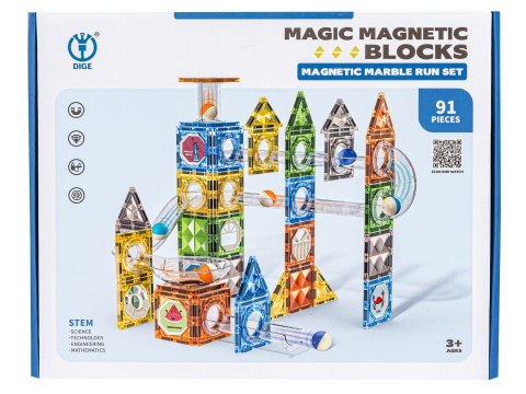 Klocki Magnetyczne Konstrukcyjne TOR KULKOWY 91 El. Kulodrom Klocki Magnetyczne Konstrukcyjne TOR KULKOWY 91 El. Kulodrom