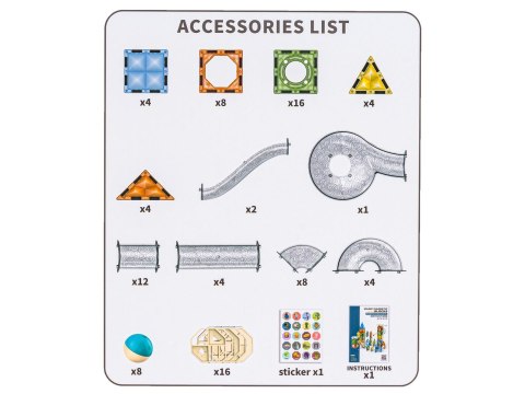 Klocki Magnetyczne Konstrukcyjne TOR KULKOWY 91 El. Kulodrom Klocki Magnetyczne Konstrukcyjne TOR KULKOWY 91 El. Kulodrom