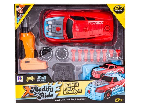 Sportowy Samochód do rozkręcania i skręcania 2w1 TUNING + Wkrętarka Sportowy Samochód do rozkręcania i skręcania 2w1 TUNING + Wkrętarka