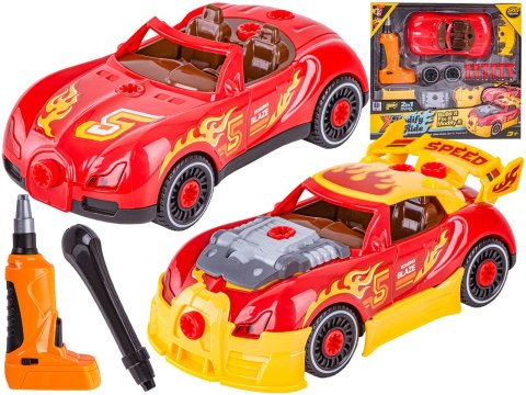 Sportowy Samochód do rozkręcania i skręcania 2w1 TUNING + Wkrętarka Sportowy Samochód do rozkręcania i skręcania 2w1 TUNING + Wkrętarka