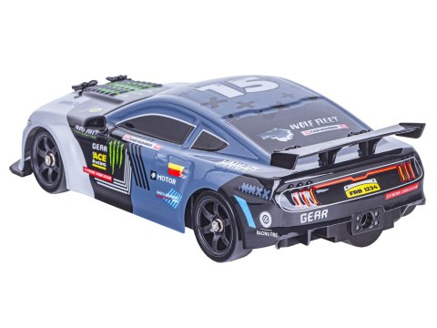 DUŻY Samochód Do Driftu Auto RC Drift 1:16 2,4 GHz PARA DYM Grafitowy Mustang 4WD LED DUŻY Samochód Do Driftu Auto RC Drift 1:16 2,4 GHz PARA DYM Grafitowy Mustang 4WD LED
