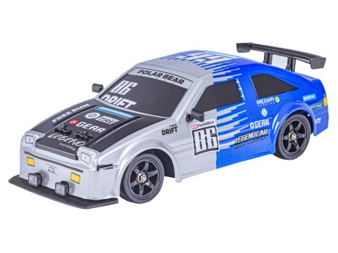 DUŻY Samochód Do Driftu Auto RC Drift 1:16 2,4 GHz PARA DYM Srebrna Toyota 4WD LED DUŻY Samochód Do Driftu Auto RC Drift 1:16 2,4 GHz PARA DYM Srebrna Toyota 4WD LED