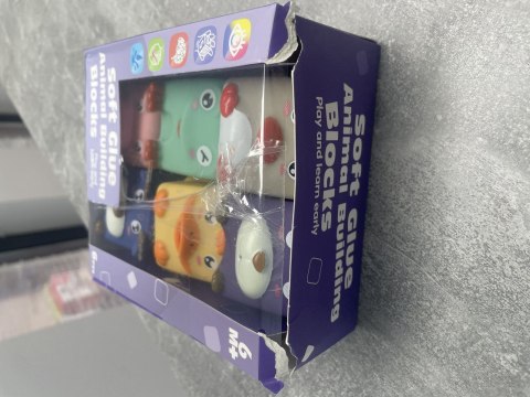 Duże Klocki Sensoryczne Zwierzęta 6 sztuk Miękkie Edukacyjny zestaw klocków dla malucha Przecena 1 Duże Klocki Sensoryczne Zwierzęta 6 sztuk Miękkie Edukacyjny zestaw klocków dla malucha Przecena 1