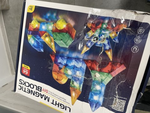Klocki Magnetyczne, Konstrukcyjne, Świecące Elementy, Figury 3D 64 El. Przecena 1 Klocki Magnetyczne, Konstrukcyjne, Świecące Elementy, Figury 3D 64 El. Przecena 1