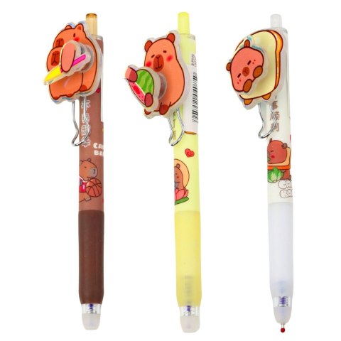 Długopis Żelowy Kapibara Z Obrotowym Elementem Niebieski Tusz 14,5cm Mix Długopis Żelowy Kapibara Z Obrotowym Elementem Niebieski Tusz 14,5cm Mix