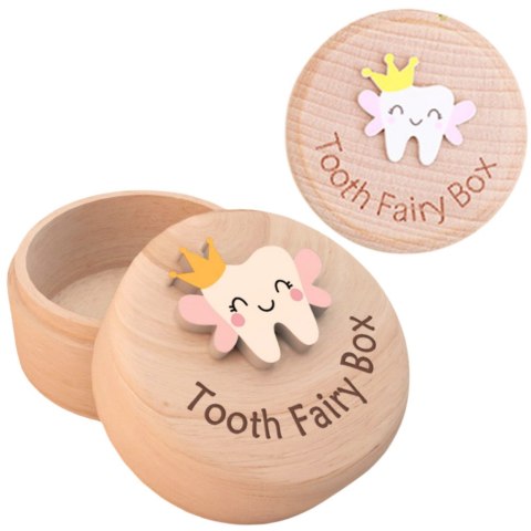 Drewniane Pudełko Na Zęby Mleczne Dla Dzieci Z Grawerem Tooth Fairy Box Drewniane Pudełko Na Zęby Mleczne Dla Dzieci Z Grawerem Tooth Fairy Box