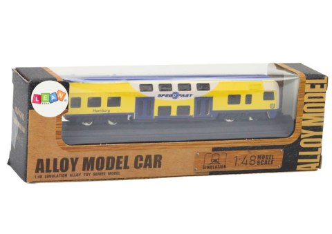 Model Kolekcjonerski Pociąg Żółto-Niebieski 1:48 Metalowy Model Kolekcjonerski Pociąg Żółto-Niebieski 1:48 Metalowy