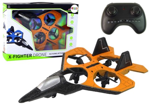 Samolot Dron RC Pomarańczowy Myśliwiec Zdalnie Sterowany Pilot Samolot Dron RC Pomarańczowy Myśliwiec Zdalnie Sterowany Pilot