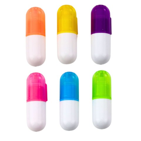 Zestaw Mini Zakreślacze W Etui Intensywne Kolory 6szt Zestaw Mini Zakreślacze W Etui Intensywne Kolory 6szt