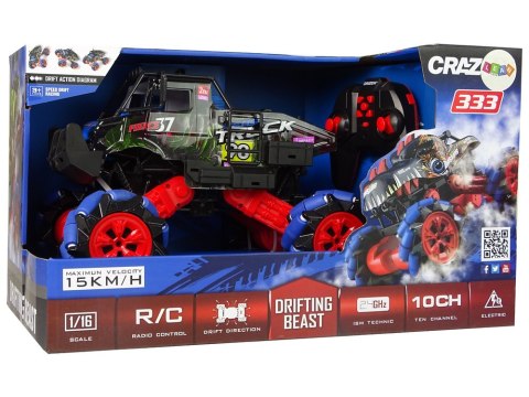 Auto Terenowe Drift Zdalnie Sterowane 1:16 Niebieskie 2.4G Obrót 360 Stopni Auto Terenowe Drift Zdalnie Sterowane 1:16 Niebieskie 2.4G Obrót 360 Stopni
