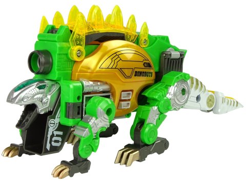 Dinobots 2w1 Dinozaur Pistolet na Strzałki Zielony Stegosaurus Tarcza Dinobots 2w1 Dinozaur Pistolet na Strzałki Zielony Stegosaurus Tarcza
