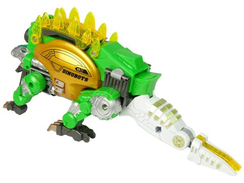 Dinobots 2w1 Dinozaur Pistolet na Strzałki Zielony Stegosaurus Tarcza Dinobots 2w1 Dinozaur Pistolet na Strzałki Zielony Stegosaurus Tarcza