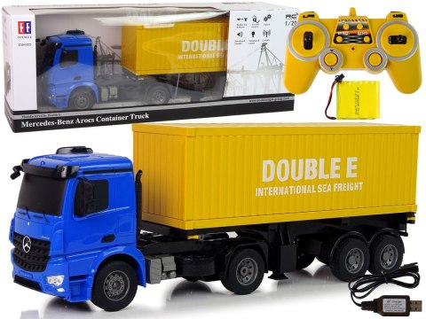 Duża Ciężarówka R/C Mercedes Arocs Niebieska 1:20 Kontener 58 cm Długości Duża Ciężarówka R/C Mercedes Arocs Niebieska 1:20 Kontener 58 cm Długości