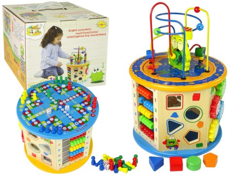 Edukacyjna Kostka Drewniana Sorter Labirynt Liczydło Gra Chińczyk Pionki Edukacyjna Kostka Drewniana Sorter Labirynt Liczydło Gra Chińczyk Pionki