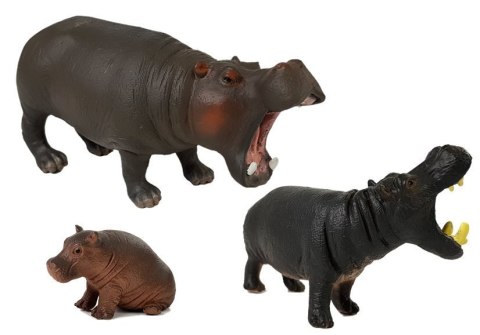 Zestaw Figurek Zwierzęta Safari Hipopotamy Goryle Zestaw Figurek Zwierzęta Safari Hipopotamy Goryle