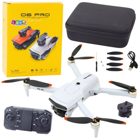 Dron D6 PRO Kamera Światła LED Aplikacja Jasnoszary Dron D6 PRO Kamera Światła LED Aplikacja Jasnoszary
