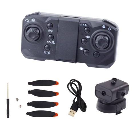 Dron D6 PRO Podwójna Kamera HD Światła LED Pomarańczowy Dron D6 PRO Podwójna Kamera HD Światła LED Pomarańczowy
