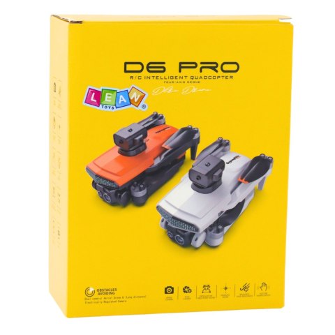 Dron D6 PRO Podwójna Kamera HD Światła LED Pomarańczowy Dron D6 PRO Podwójna Kamera HD Światła LED Pomarańczowy
