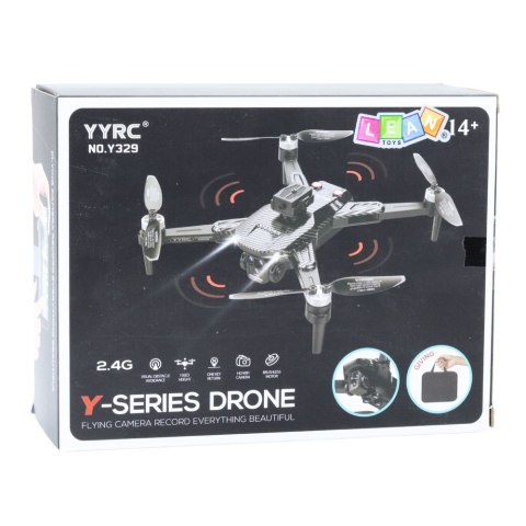 Dron Y329 Kamera HD WIFI Światła LED Aplikacja Czarny Karbonowy Dron Y329 Kamera HD WIFI Światła LED Aplikacja Czarny Karbonowy