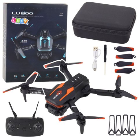 Dron Zdalnie Sterowany LU800 Kamera Światła LED Pomarańczowy Dron Zdalnie Sterowany LU800 Kamera Światła LED Pomarańczowy
