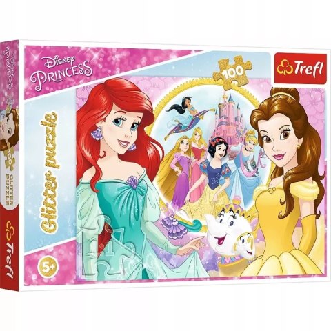 Puzzle 100 glitter brokatowe Disney Wspomnienia Belli i Arielki Trefl 14819 Puzzle 100 glitter brokatowe Disney Wspomnienia Belli i Arielki Trefl 14819