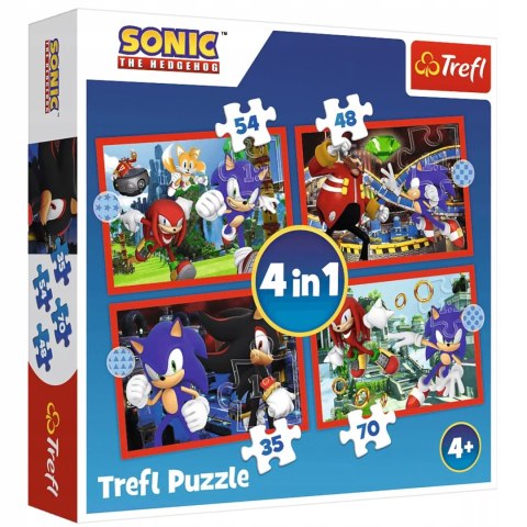 Puzzle 4w1 Sonic Przygody Sonica 4+ Trefl 34625