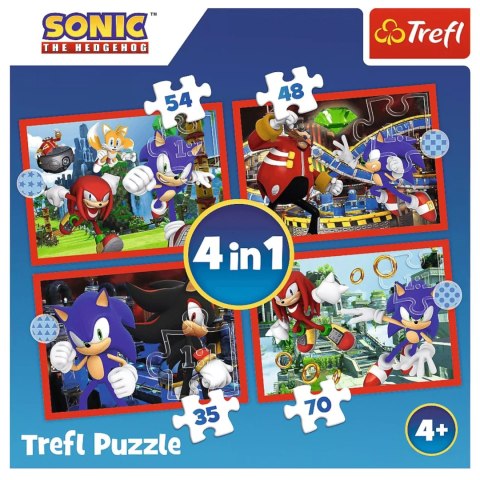 Puzzle 4w1 Sonic Przygody Sonica 4+ Trefl 34625
