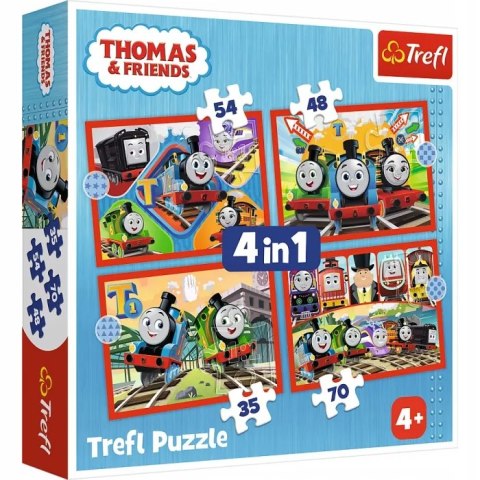 Puzzle 4w1 Tomek i Przyjaciele Odjazdowy Tomek Trefl 34619