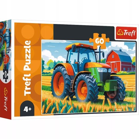 Puzzle 60 el. Pojazd rolnika traktor Trefl 16492