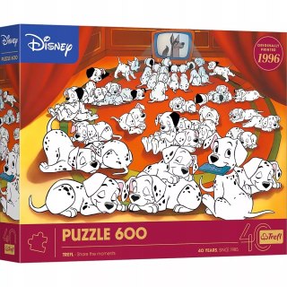 Puzzle 600 el. 40-lecie Trefl - 101 Dalmatyńczyków 37604