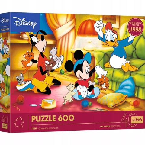 Puzzle 600 el. 40-lecie Trefl - Myszka Miki i Przyjaciele 37601
