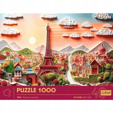 Puzzle z efektem 3D 1000 elementów 40-lecie Paryż Trefl 40044