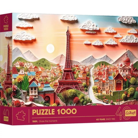 Puzzle z efektem 3D 1000 elementów 40-lecie Paryż Trefl 40044
