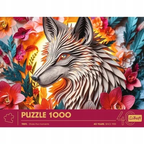 Puzzle z efektem 3D 1000 elementów 40-lecie Wilk Trefl 40041