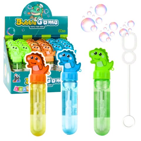 Bańki Mydlane Dinozaur 3 Otwory Do Baniek Mix Kolorów 30ml Bańki Mydlane Dinozaur 3 Otwory Do Baniek Mix Kolorów 30ml