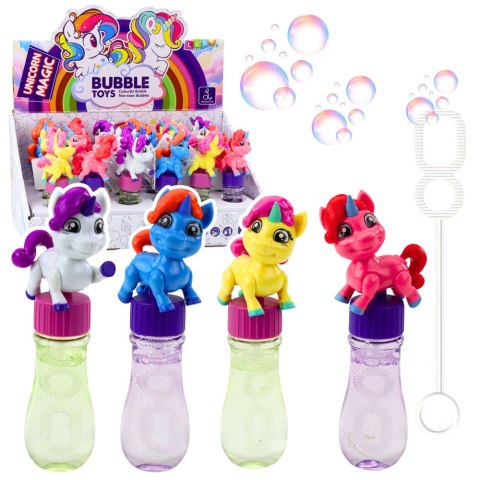 Bańki Mydlane Jednorożec Ruchoma Figurka Kolorowy 14cm Mix Bańki Mydlane Jednorożec Ruchoma Figurka Kolorowy 14cm Mix