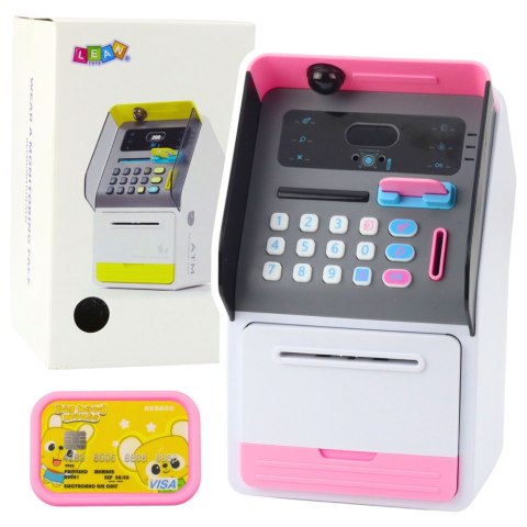 Bankomat Sejf Skarbonka Kod PIN Karta Bankomatowa Różowy Bankomat Sejf Skarbonka Kod PIN Karta Bankomatowa Różowy