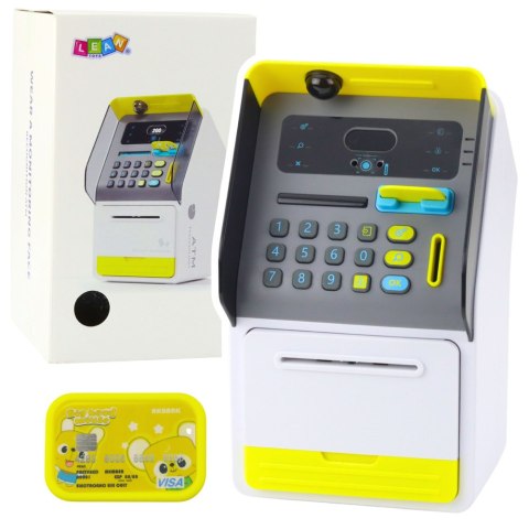 Bankomat Sejf Skarbonka Kod PIN Karta Bankomatowa Żółty Bankomat Sejf Skarbonka Kod PIN Karta Bankomatowa Żółty