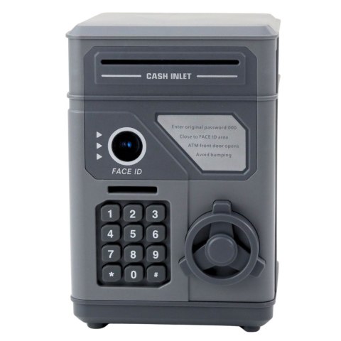 Elektroniczny Sejf Bankomat Skarbonka Na PIN Dla Dzieci Szary Elektroniczny Sejf Bankomat Skarbonka Na PIN Dla Dzieci Szary