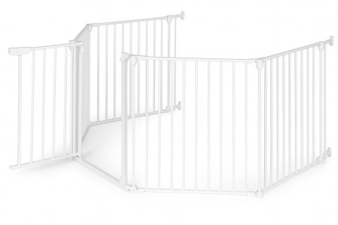 Bramka kojec barierka ochronna dla dzieci i zwierząt 5 paneli 60 cm metal biały ECOTOYS Bramka kojec barierka ochronna dla dzieci i zwierząt 5 paneli 60 cm metal biały ECOTOYS