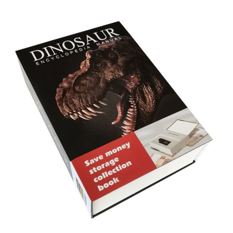 Książka Ukryta Skarbonka Sejf Na Kod Szyfr Dinozaur Czarna Książka Ukryta Skarbonka Sejf Na Kod Szyfr Dinozaur Czarna