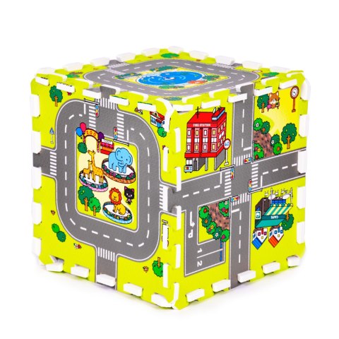 Mata piankowa dla dzieci miasto 9 elementów 90,5x90,5 cm IPLAY Mata piankowa dla dzieci miasto 9 elementów 90,5x90,5 cm IPLAY