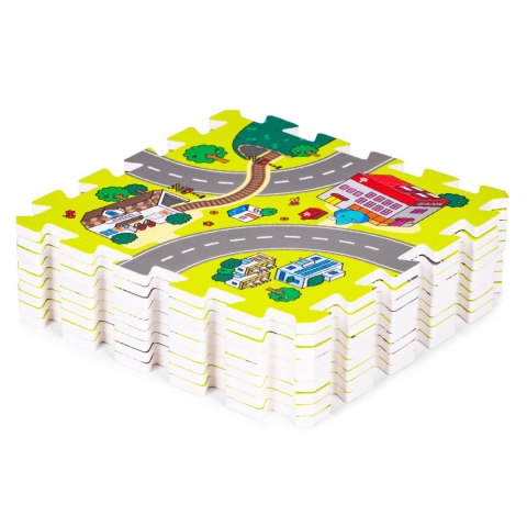 Mata piankowa dla dzieci miasto 9 elementów 90,5x90,5 cm IPLAY Mata piankowa dla dzieci miasto 9 elementów 90,5x90,5 cm IPLAY