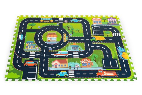 Mata piankowa dla dzieci puzzle miasto ulice drogi IPLAY Mata piankowa dla dzieci puzzle miasto ulice drogi IPLAY