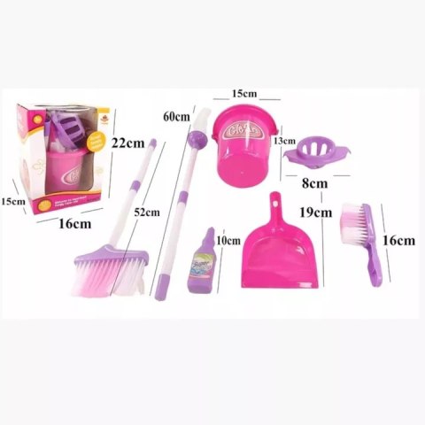 Zestaw do sprzątania dla dzieci wiaderko mop 667E