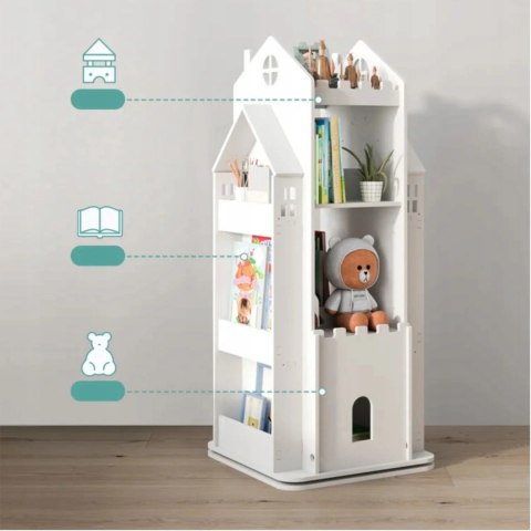 Obrotowy Regał Zamek 360° | Bajkowy Mebel do Pokoju Dziecka