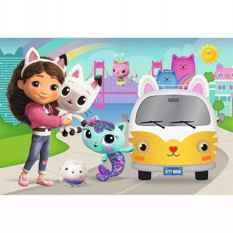 Puzzle Gabby i kocie przygody, Koci Domek Gabi 60 elementów Trefl 17415