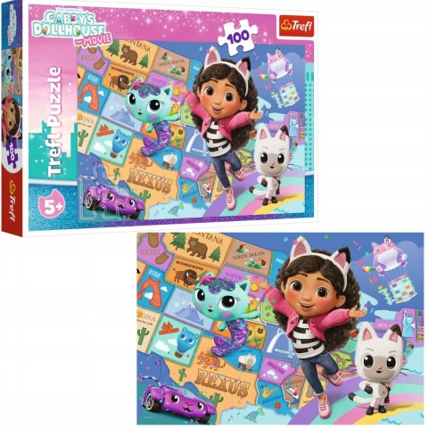 Puzzle Przyjaźń w kocim domku Gabi 100 elementów Trefl 16515