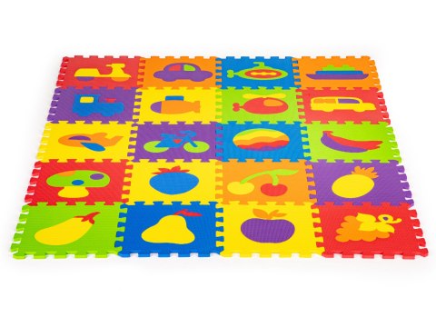 Mata piankowa edukacyjna EVA puzzle 20 elementów 148x119 cm ECOTOYS