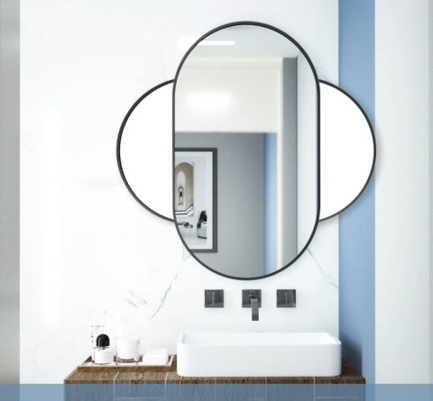 Lustro owalne 100x50cm czarna rama